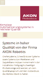 Mobile Screenshot of akon-robotics.de